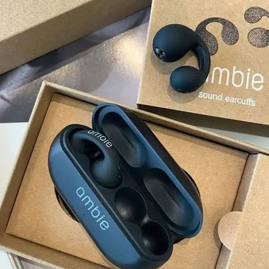 Ambie Open Ear Clip EarCuffs Bluetooth 5.2 – Touch Button Earbuds with ANC & Multipoint