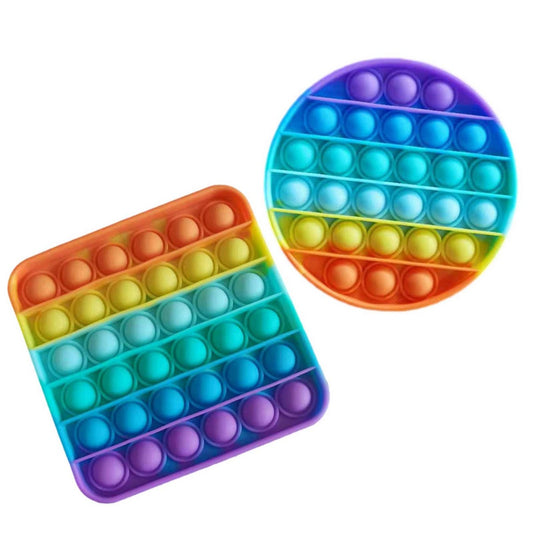 Chotai Mart's Rainbow Multicolour Popit Toy Double the Fun with a Pack of 2