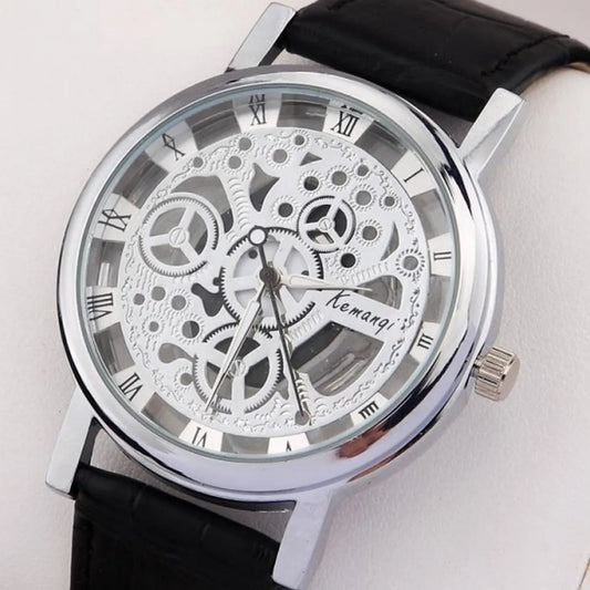 Skeleton Double Sided Glass Transparent Watch