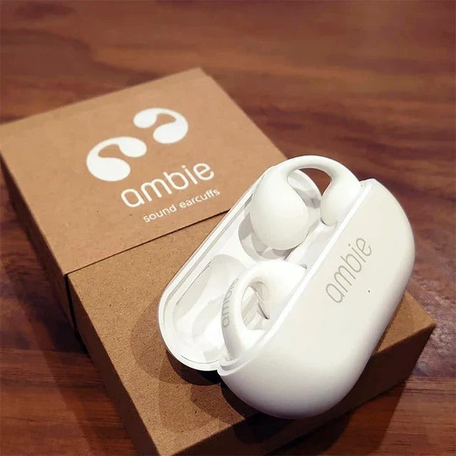 Ambie Open Ear Clip EarCuffs Bluetooth 5.2 β Touch Button Earbuds with ANC & Multipoint