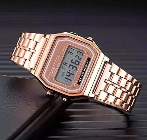 Vintage Silver Classic Digital Wrist Watch