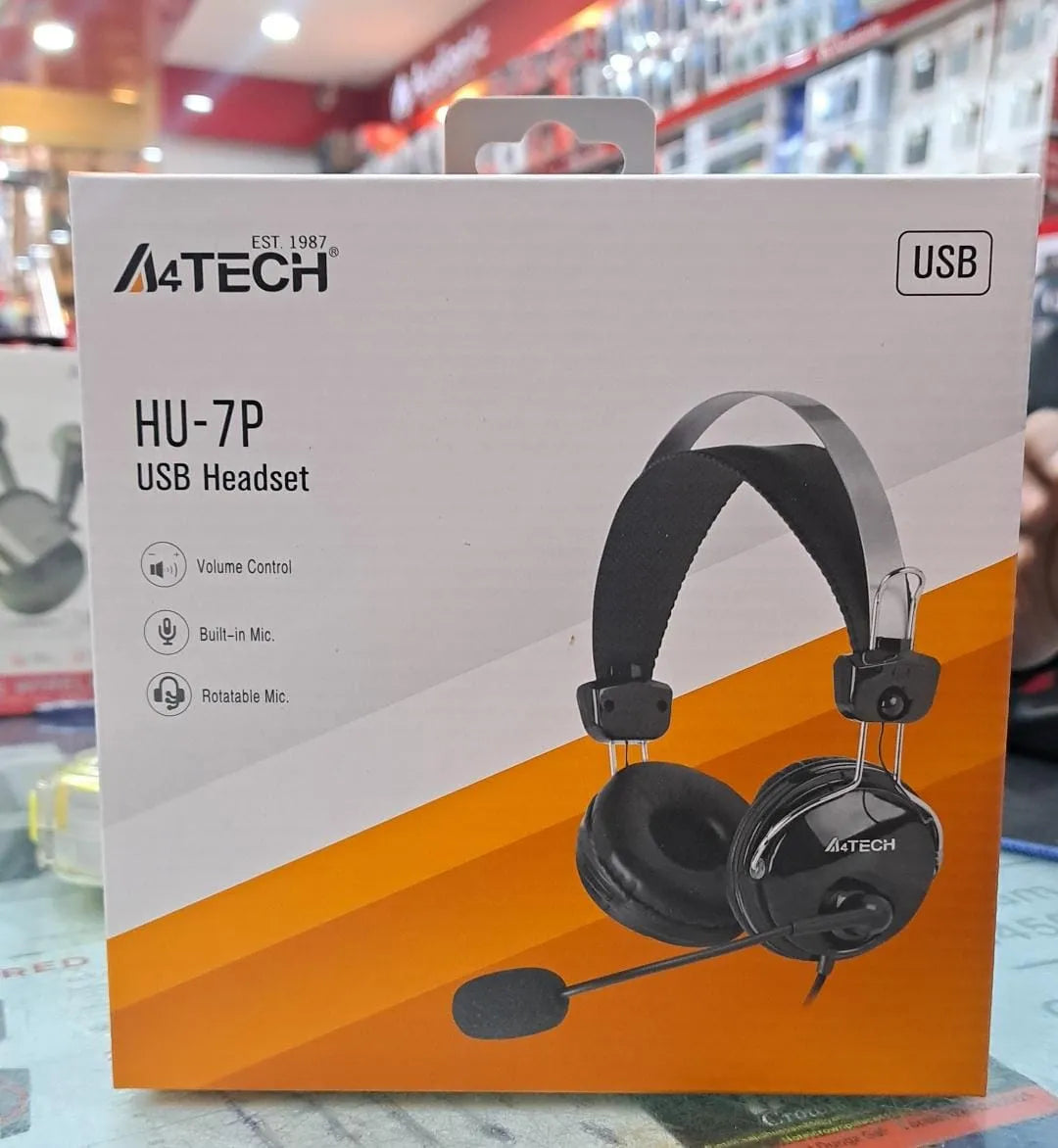 A4 tech HU-7P ComfortFit Stereo USB Headset with mic for PC/PS4/GAMING