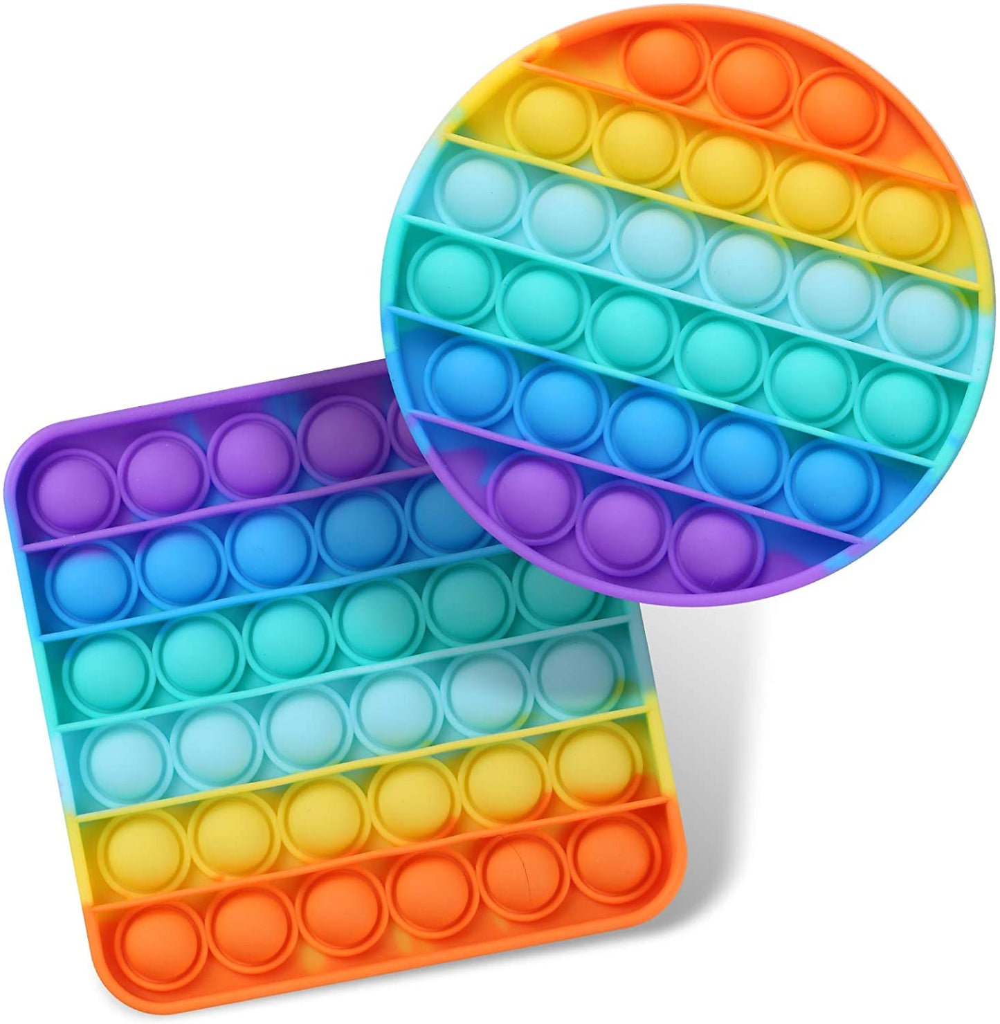 Chotai Mart's Rainbow Multicolour Popit Toy Double the Fun with a Pack of 2