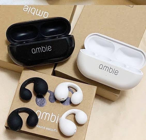 Ambie Open Ear Clip EarCuffs Bluetooth 5.2 β Touch Button Earbuds with ANC & Multipoint