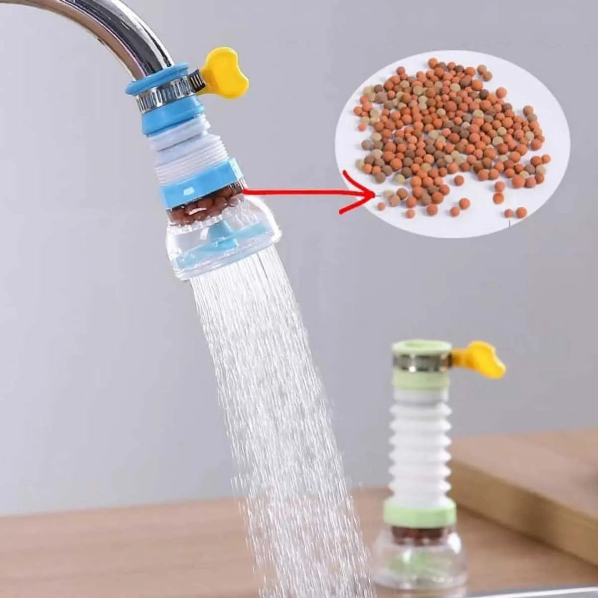 360 Rotatable Adjustable Water Filter Faucet Tap - Water-Saving Kitchen and Bathroom Organizer Tool