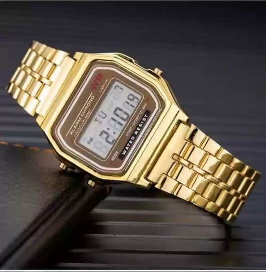 Vintage Silver Classic Digital Wrist Watch