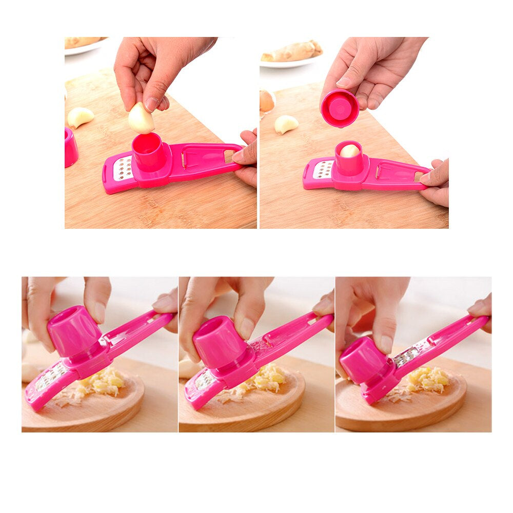 Garlic Ginger Grinding Tools Kitchen Garlic Grater Fruits Vegetable Hand Press Grinding