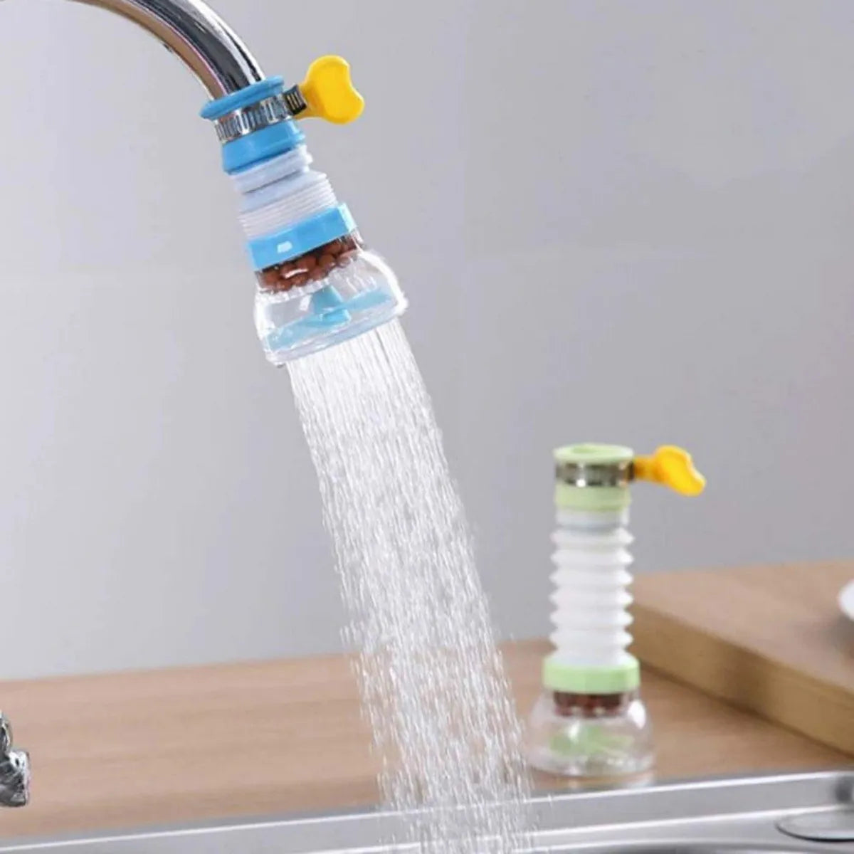360 Rotatable Adjustable Water Filter Faucet Tap - Water-Saving Kitchen and Bathroom Organizer Tool