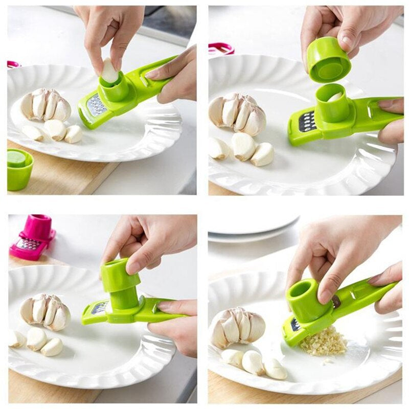 Garlic Ginger Grinding Tools Kitchen Garlic Grater Fruits Vegetable Hand Press Grinding