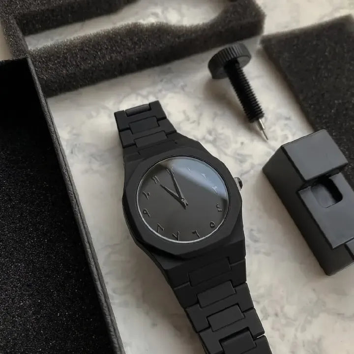 Black Arabic Aura watch For Men & Women