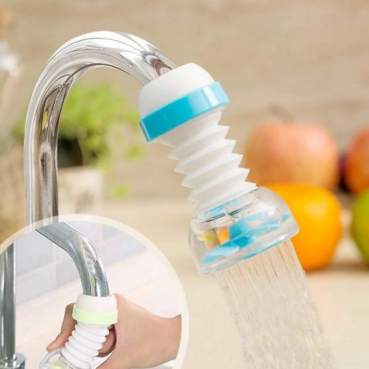 360 Rotatable Adjustable Water Filter Faucet Tap - Water-Saving Kitchen and Bathroom Organizer Tool
