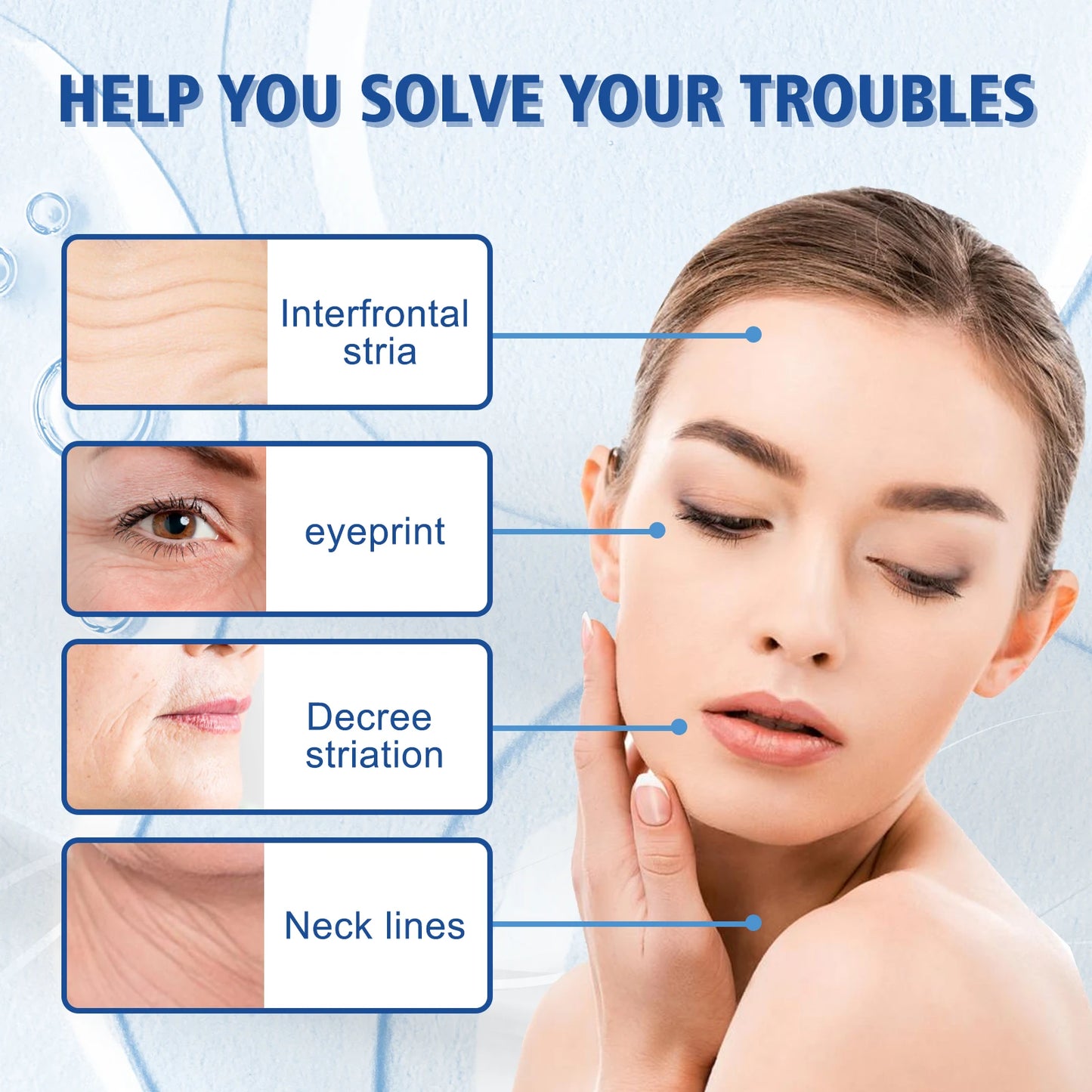 Ordinary Hyaluronic Acid Serum for Face Anti Wr-inkle Shrink pores Hydrating Moisturizing Essence Firming Lifting Skin Care