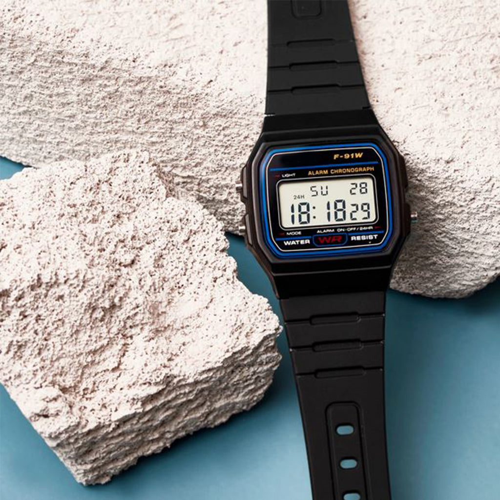 Vintage Silver Classic Digital Wrist Watch