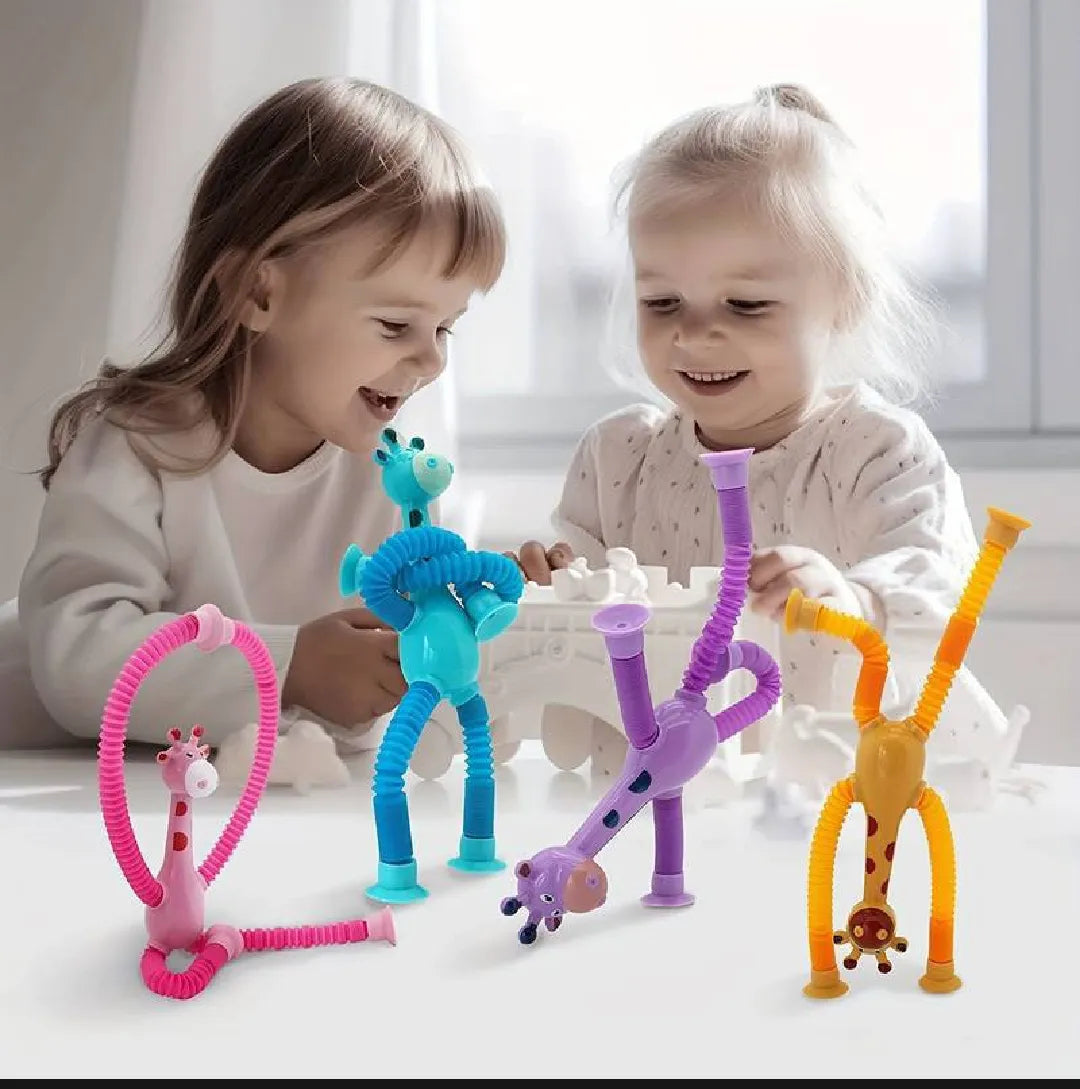 Kidz Suction Cups Girrafe Toy Set For Kids and Toddlers